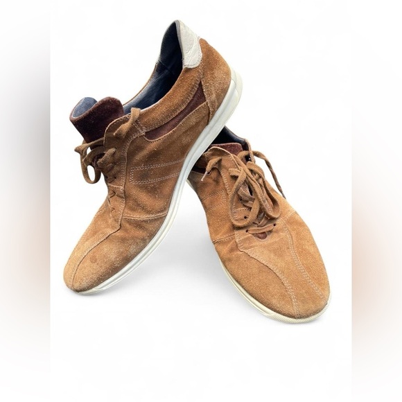 Bacco Bucci Tan Suede Sneakers Comfortable Stylish Design - Picture 1 of 3
